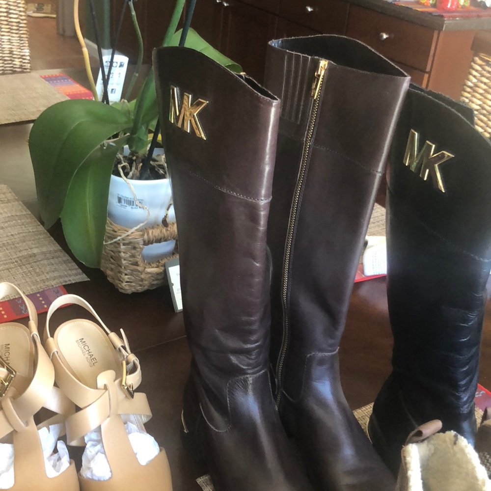 Mk boots worn twice, Hilfiger New, Black Aldo worn one, MK used twice maybe